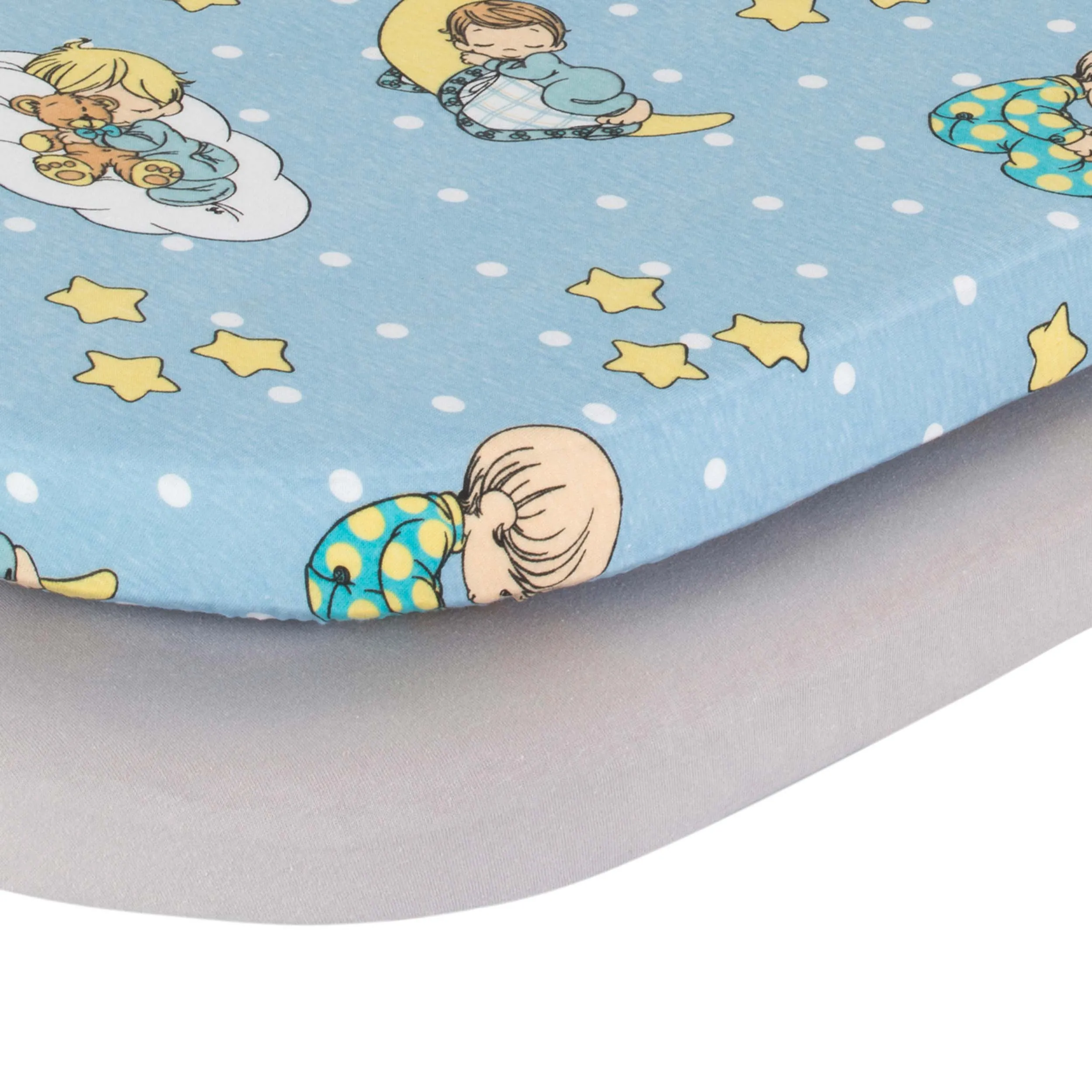 2-Pack Cotton Jersey Knit Bassinet Sheets - Precious Moments Boys