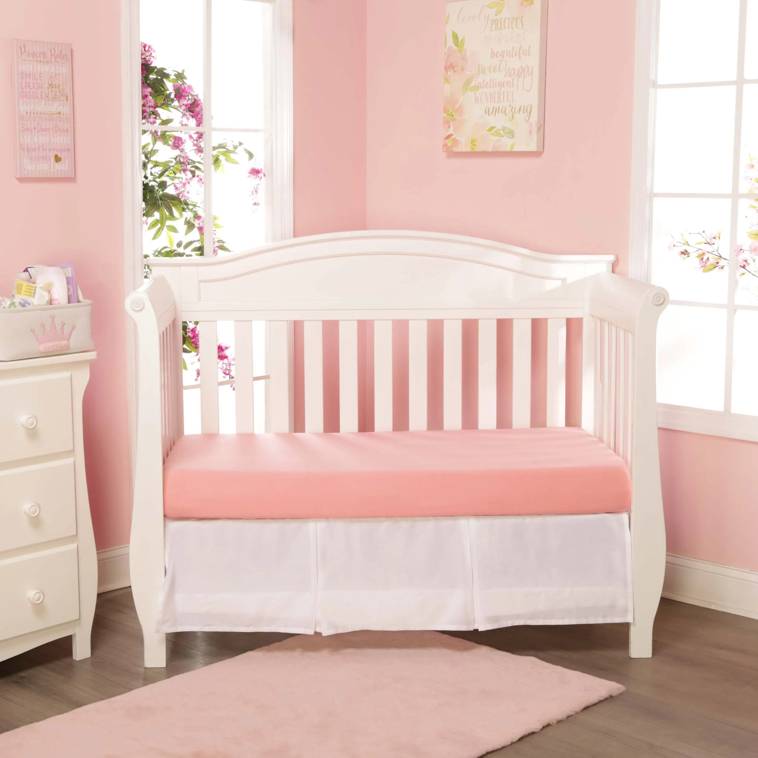 2 Pack Fitted Crib Sheets - Precious Moments Girls