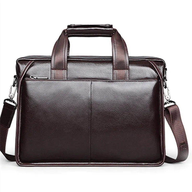 2019 New Fashion cowhide male commercial briefcase /Real Leather  men's bag