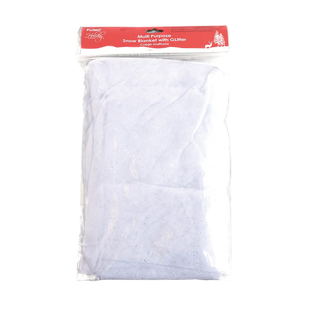 58" Multi Purpose Snow Blanket With Glitter