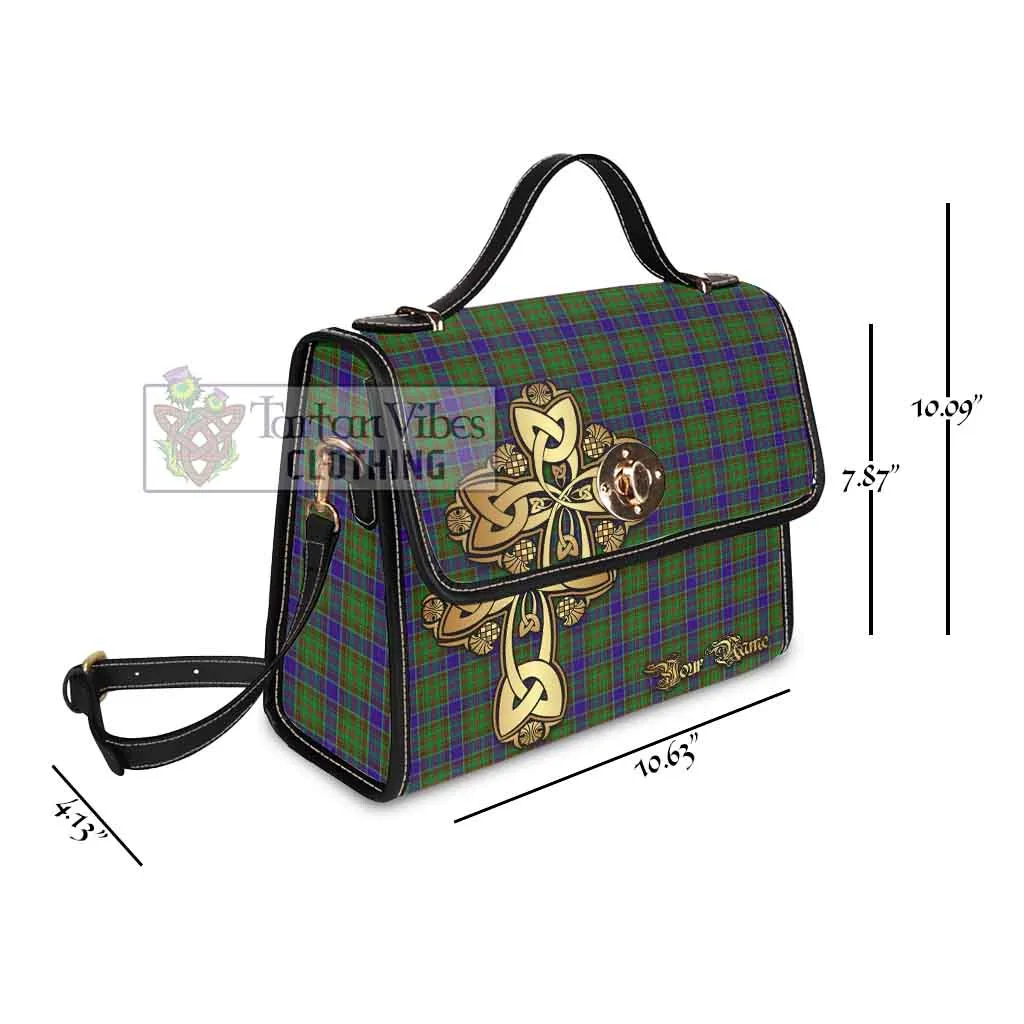 Adam Tartan Waterproof Canvas Bag Golden Thistle Celtic Cross Style