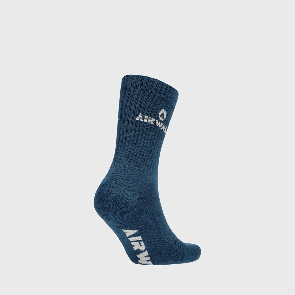 Airwalk Unisex 3 Pack Logo Socks Blue/Olive/Brown _ 182414 _ Multi