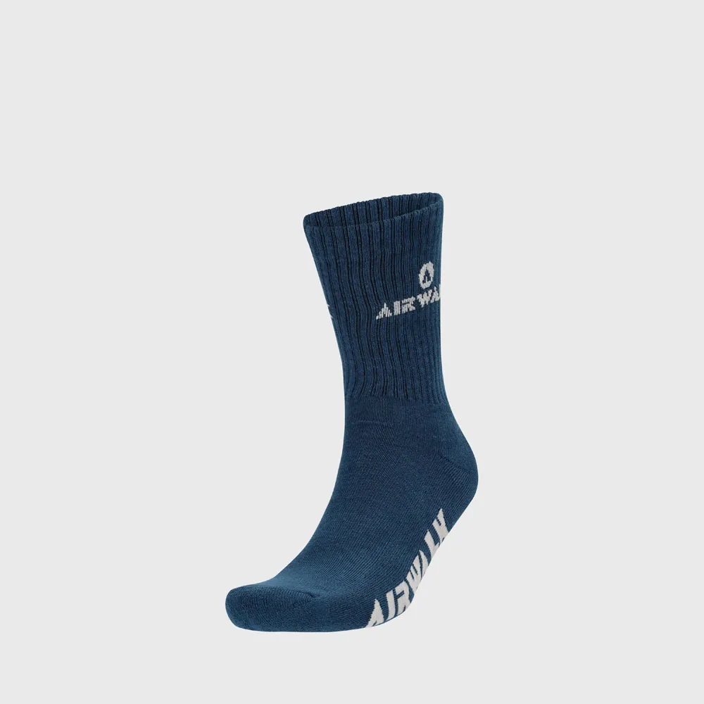 Airwalk Unisex 3 Pack Logo Socks Blue/Olive/Brown _ 182414 _ Multi