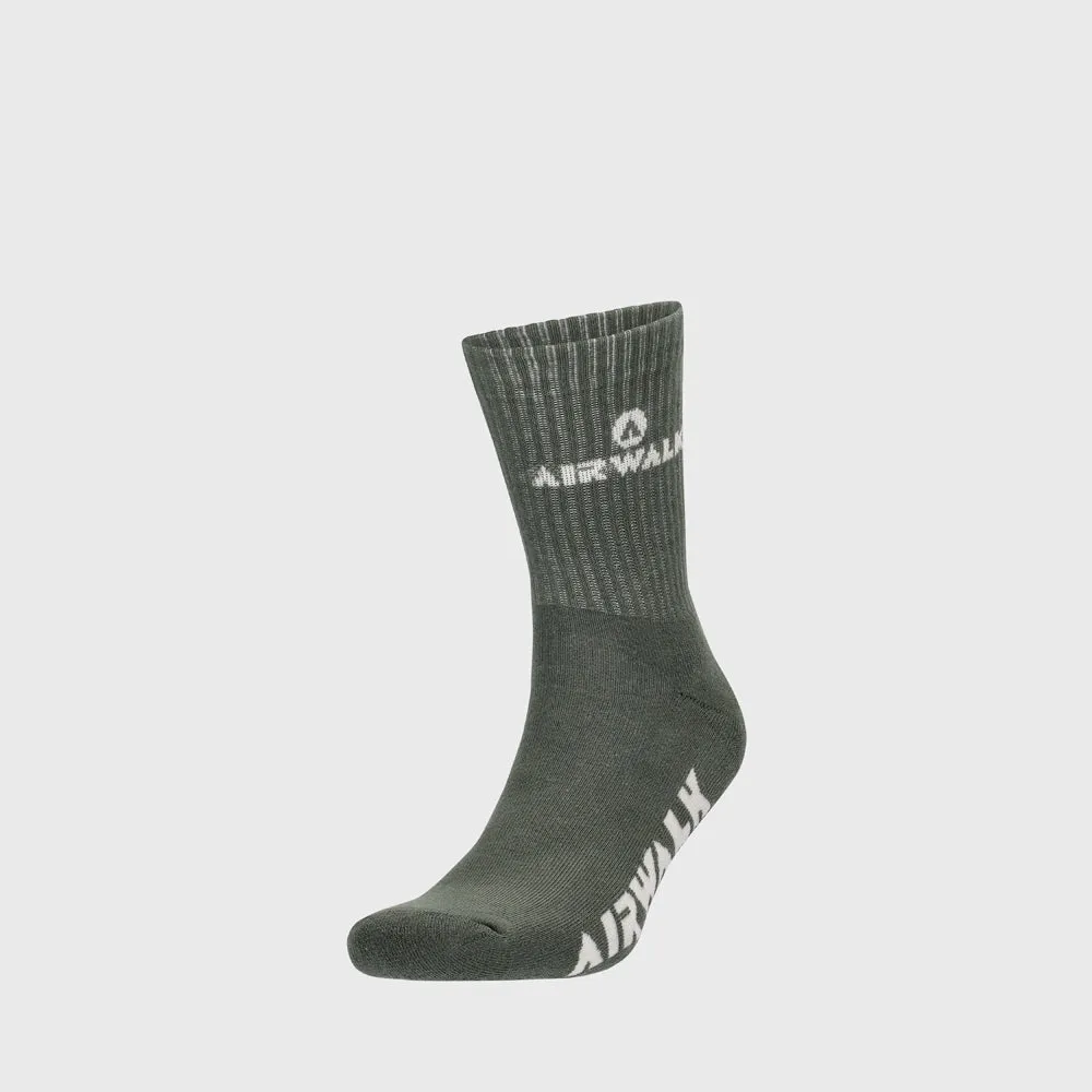 Airwalk Unisex 3 Pack Logo Socks Blue/Olive/Brown _ 182414 _ Multi