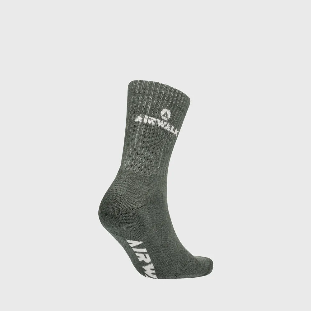 Airwalk Unisex 3 Pack Logo Socks Blue/Olive/Brown _ 182414 _ Multi