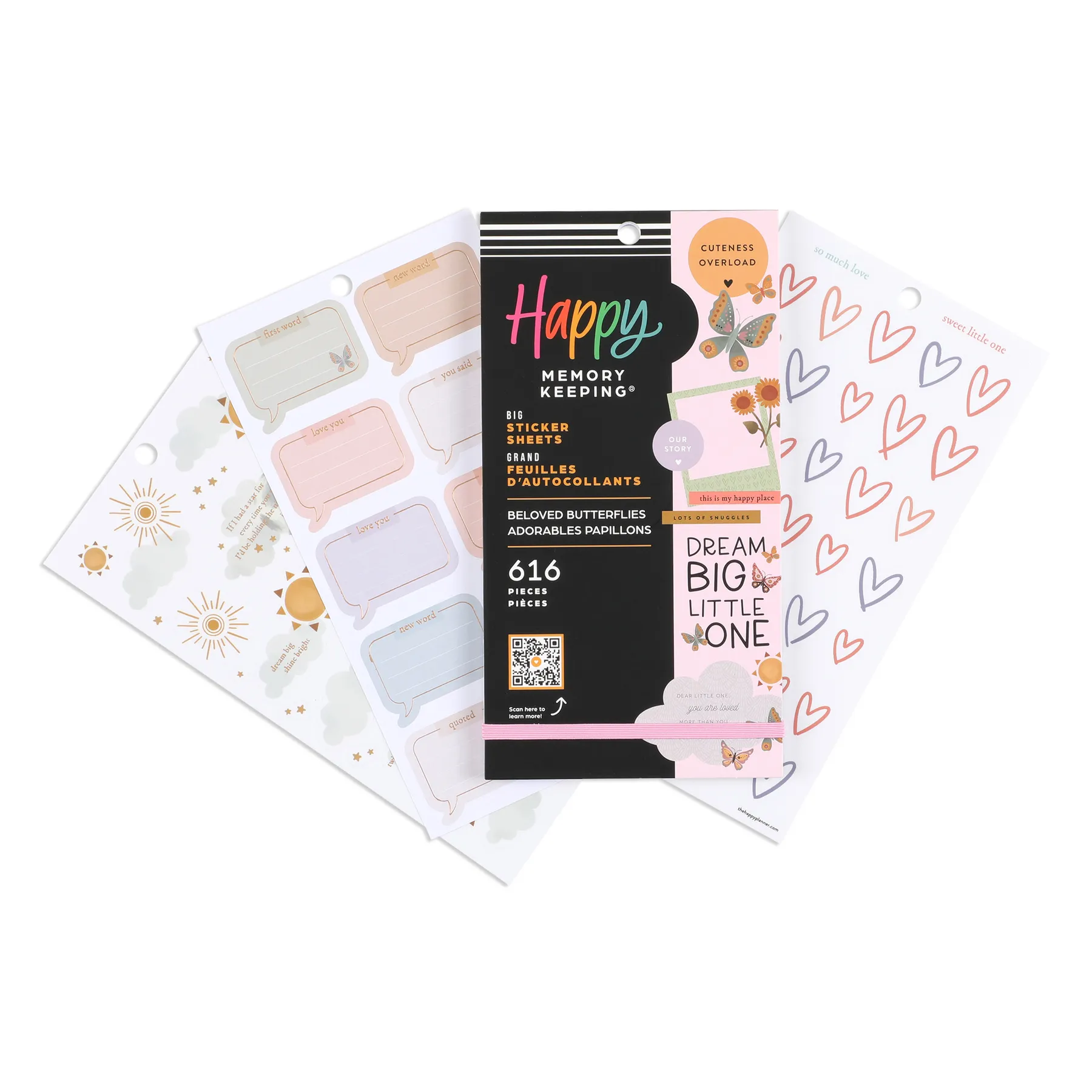 Beloved Butterflies Baby  - Value Pack Stickers - Big