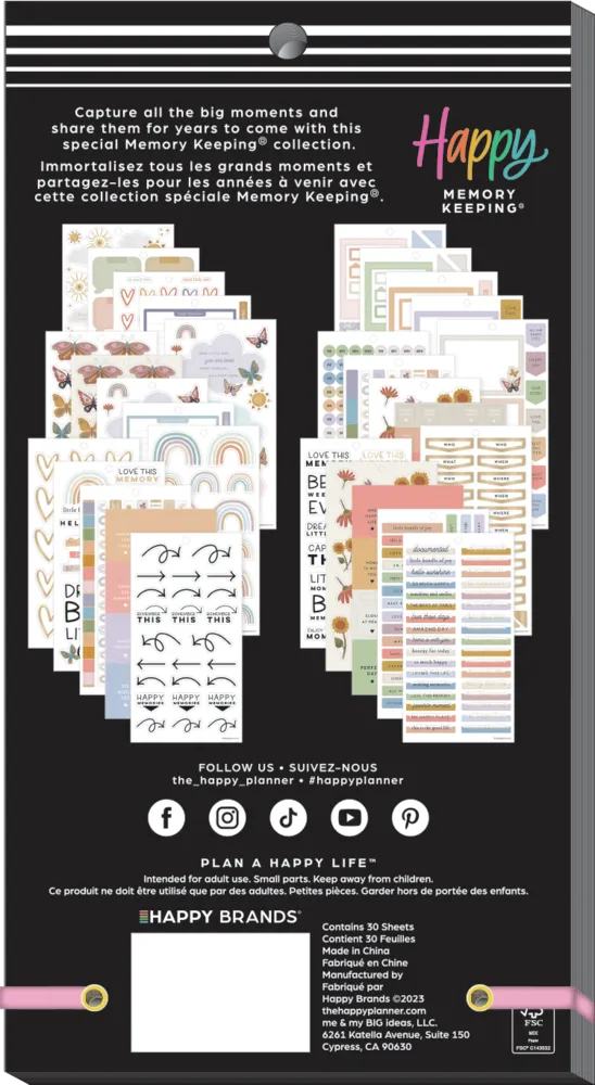 Beloved Butterflies Baby  - Value Pack Stickers - Big