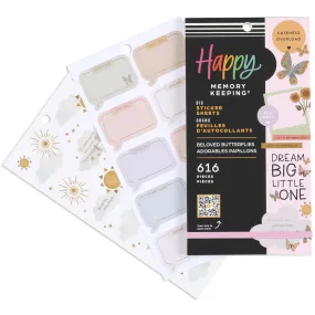 Beloved Butterflies Baby  - Value Pack Stickers - Big