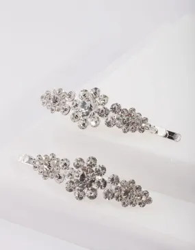 Blossom Crystal Hair Clip 2 Pack