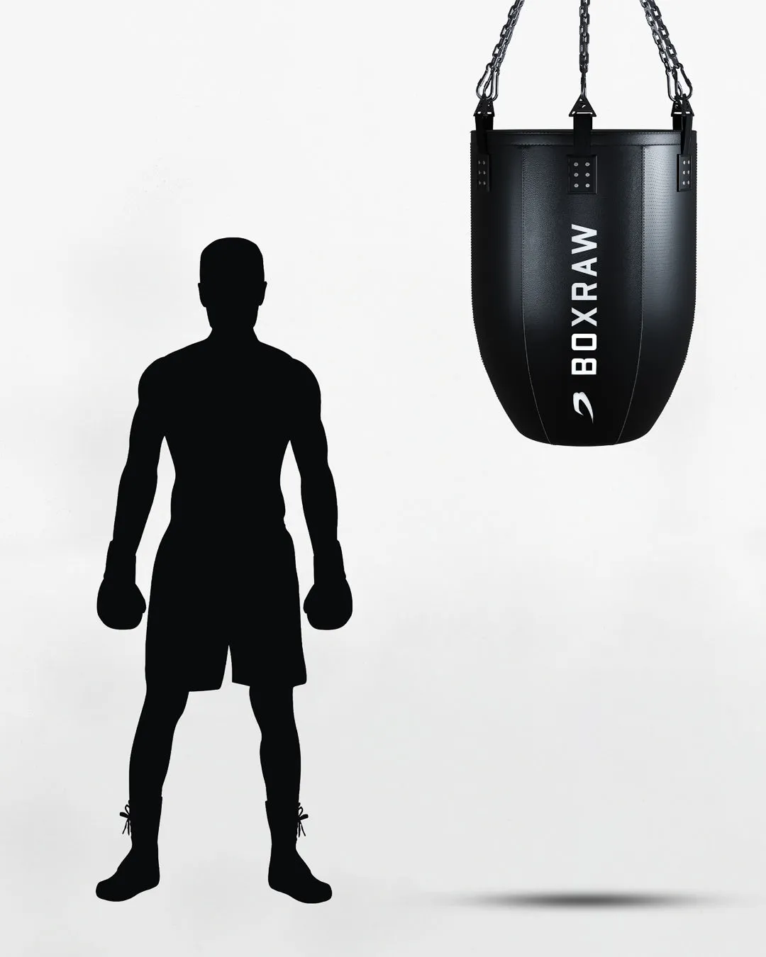 BOXRAW 3.7ft Fat Man Bag - Black/160kg