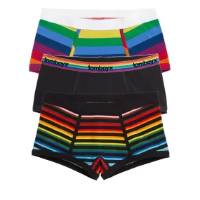 Boy Shorts 3-Pack - Rainbow Stripes