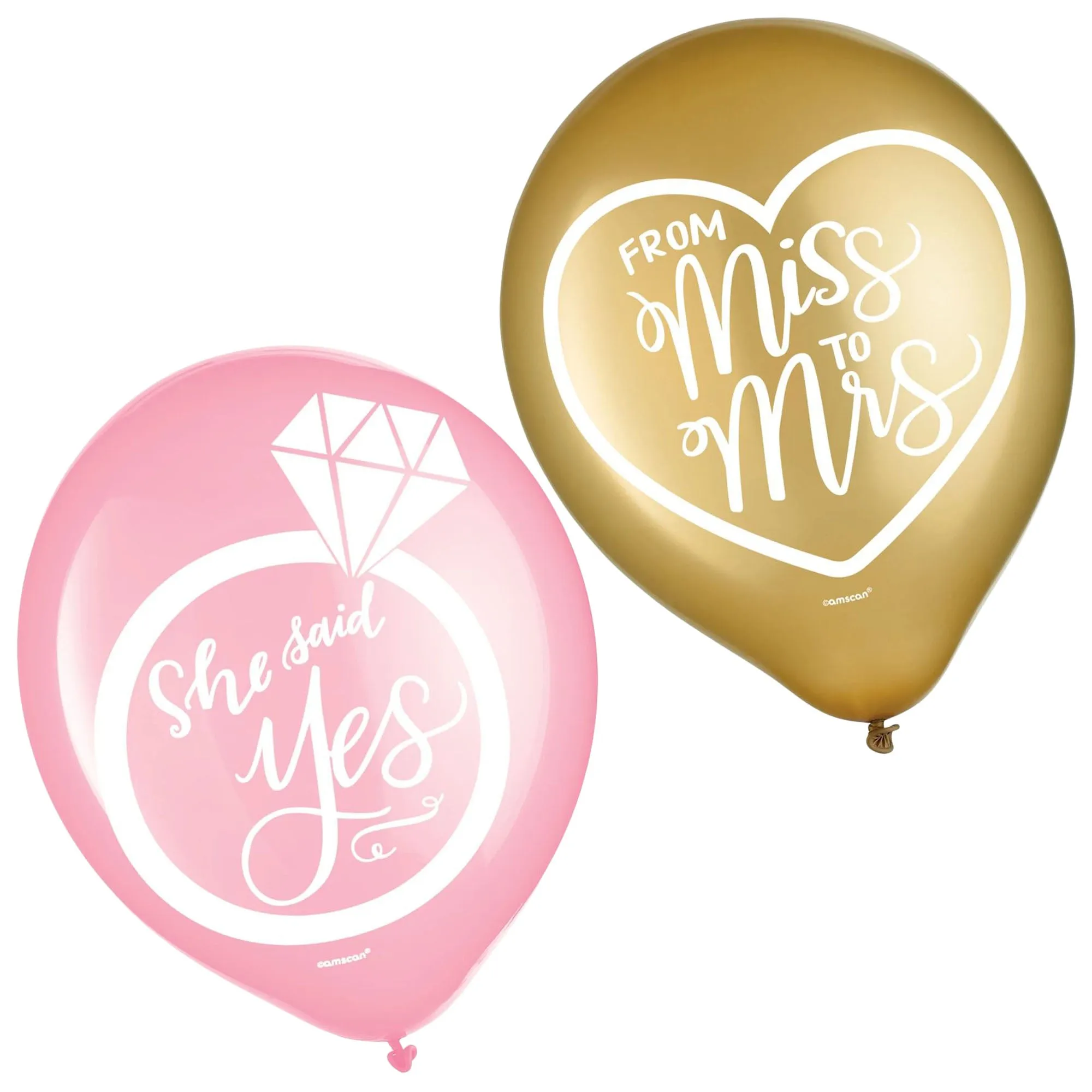 Bridal Party Supplies - Wedding and Bridal Shower Decorations in Pink and Gold, 30 Count