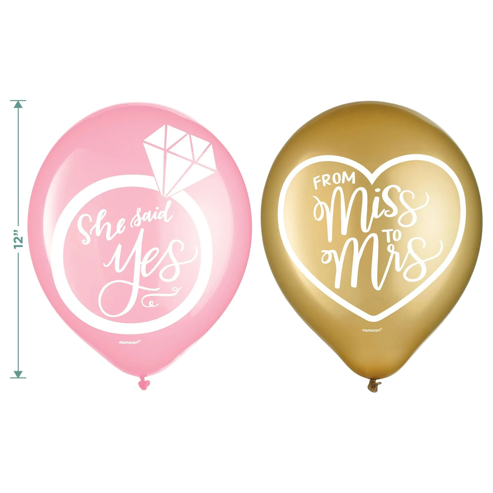 Bridal Party Supplies - Wedding and Bridal Shower Decorations in Pink and Gold, 30 Count