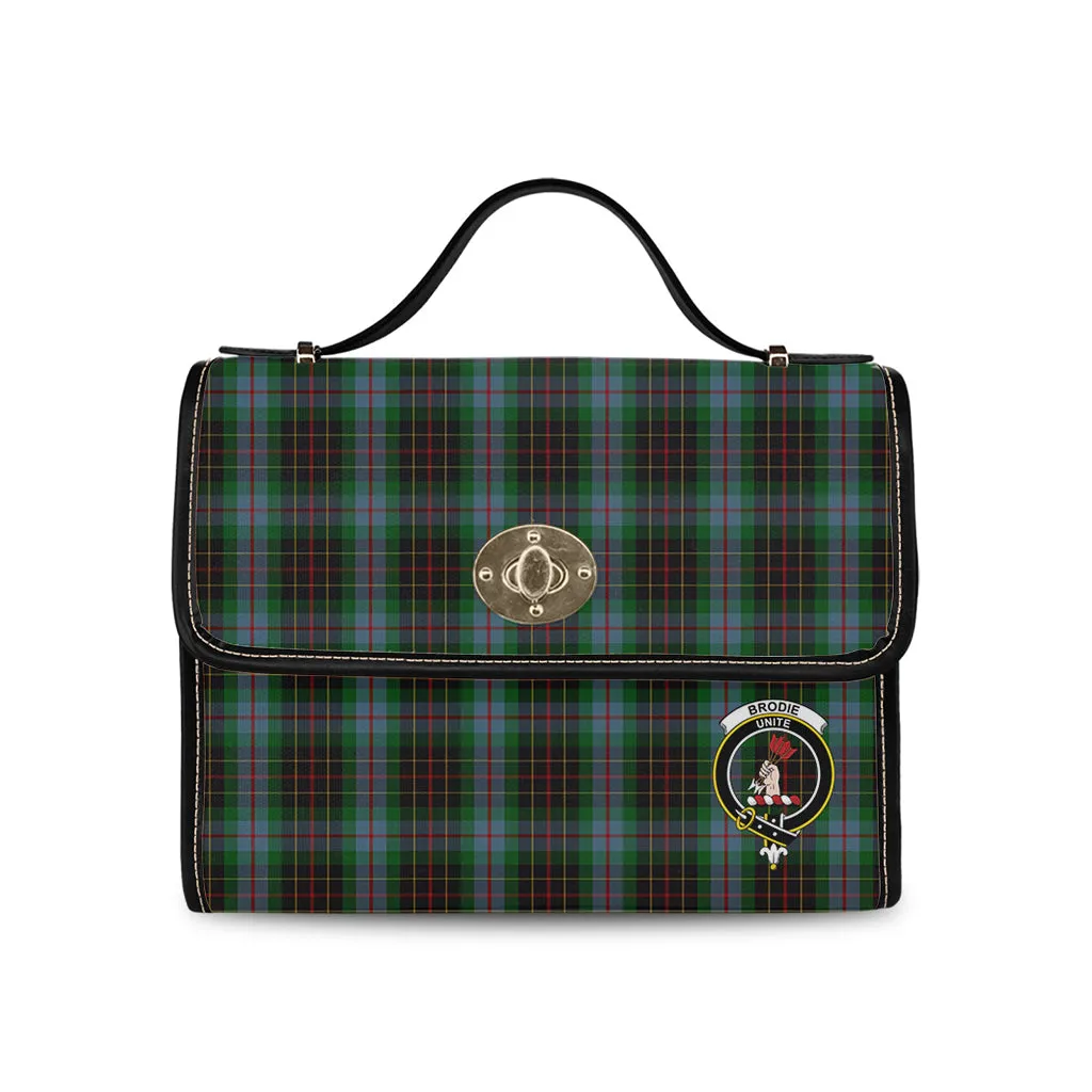 Brodie Hunting Tartan Waterproof Canvas Bag with Family Crest
