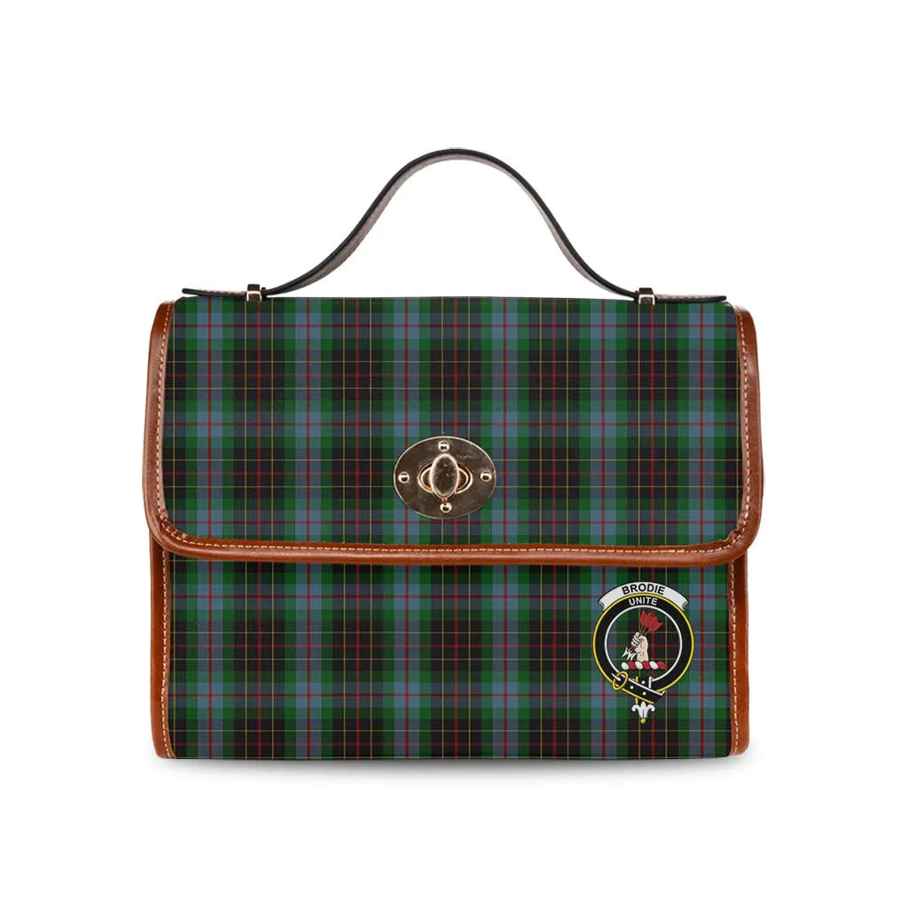 Brodie Hunting Tartan Waterproof Canvas Bag with Family Crest
