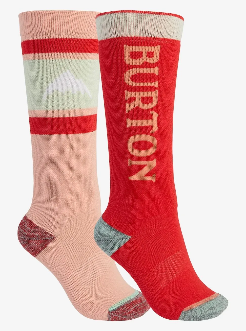 Burton Weekend Midweight Two Pack Socks Kids Pink Dahlia / Hibiscus Pink