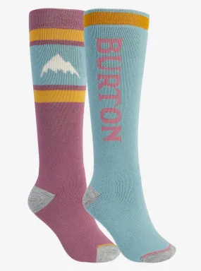 Burton Weekend Midweight Two Pack Socks Womens 2023 Rose Brown / Trellis