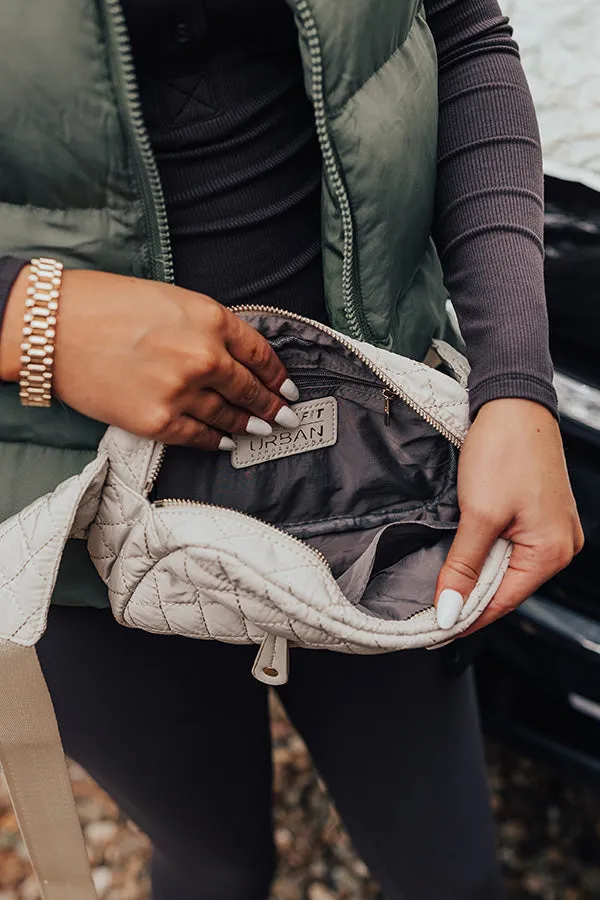 Clean Slate Quilted Fanny Pack In Stone
