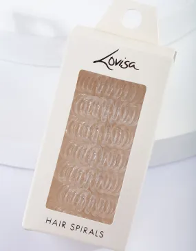 Clear Hair Spiral 8 Pack