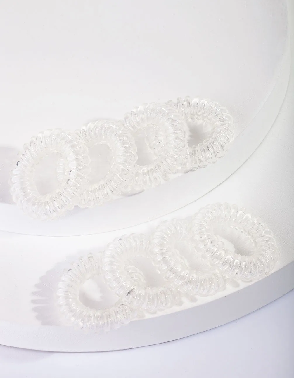Clear Hair Spiral 8 Pack