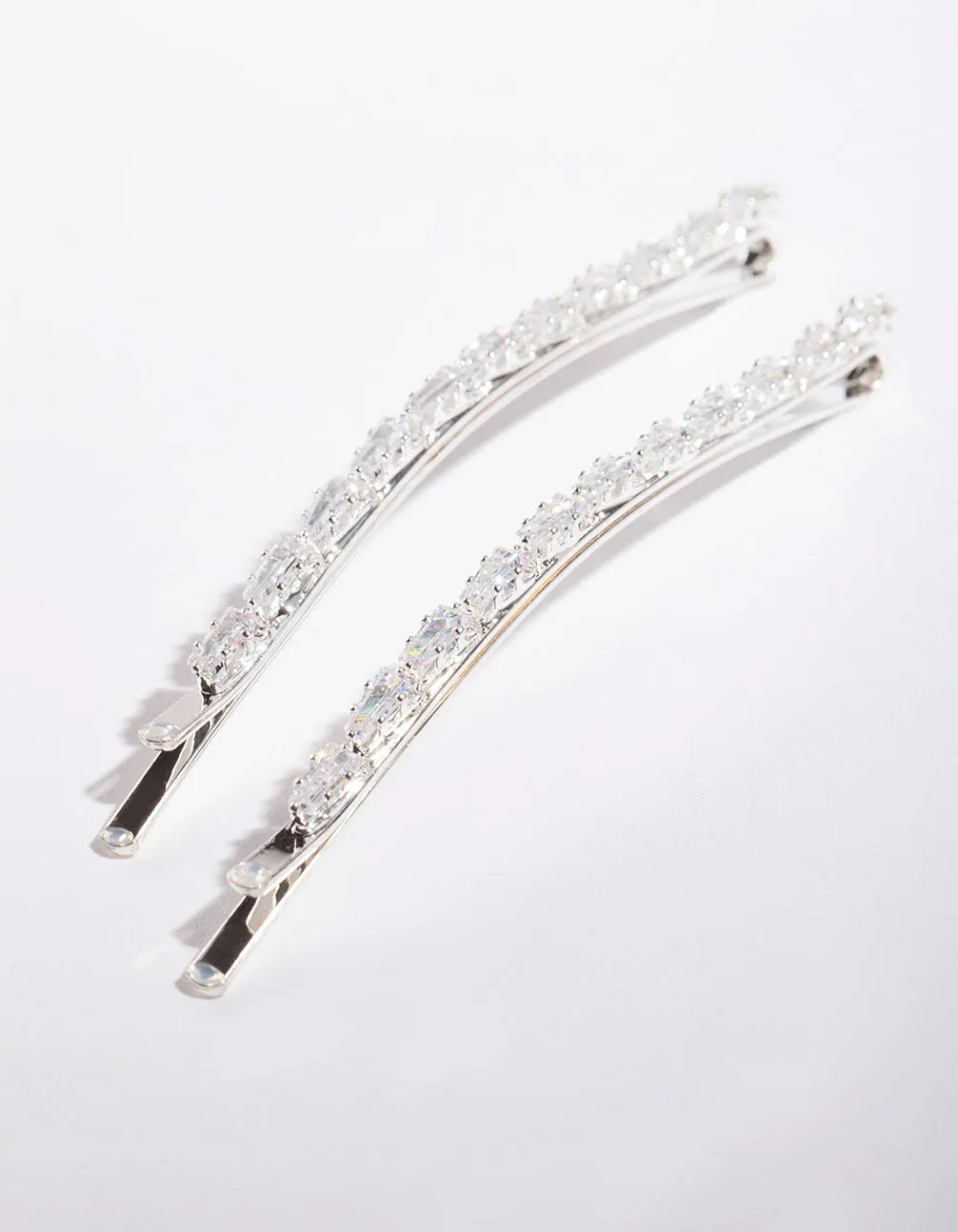 Cubic Zirconia 9cm Hair Pin Pack