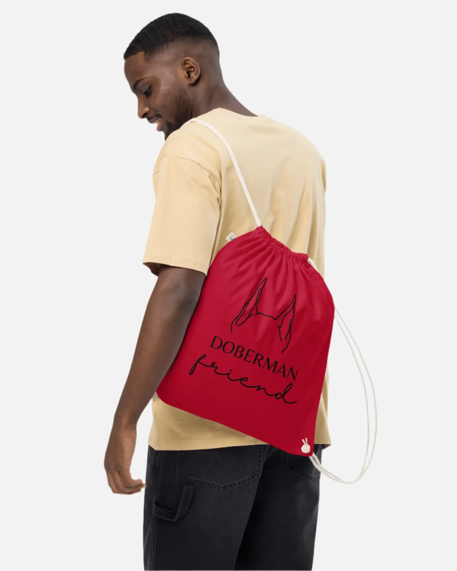 Custom Drawstring Bag with Dog Ears