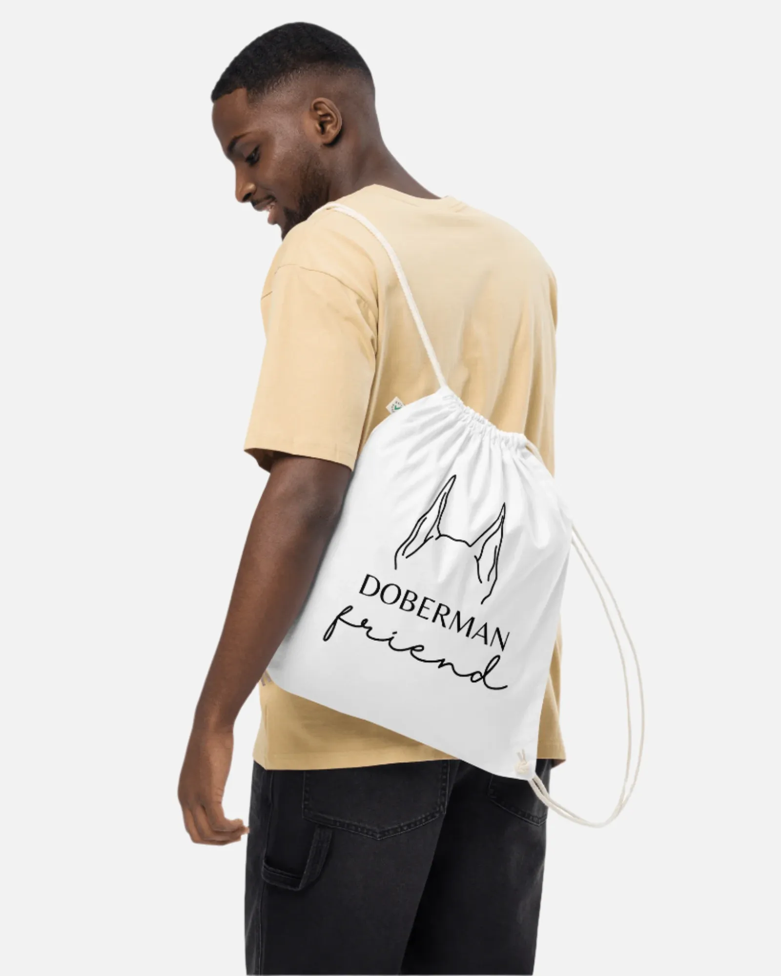 Custom Drawstring Bag with Dog Ears