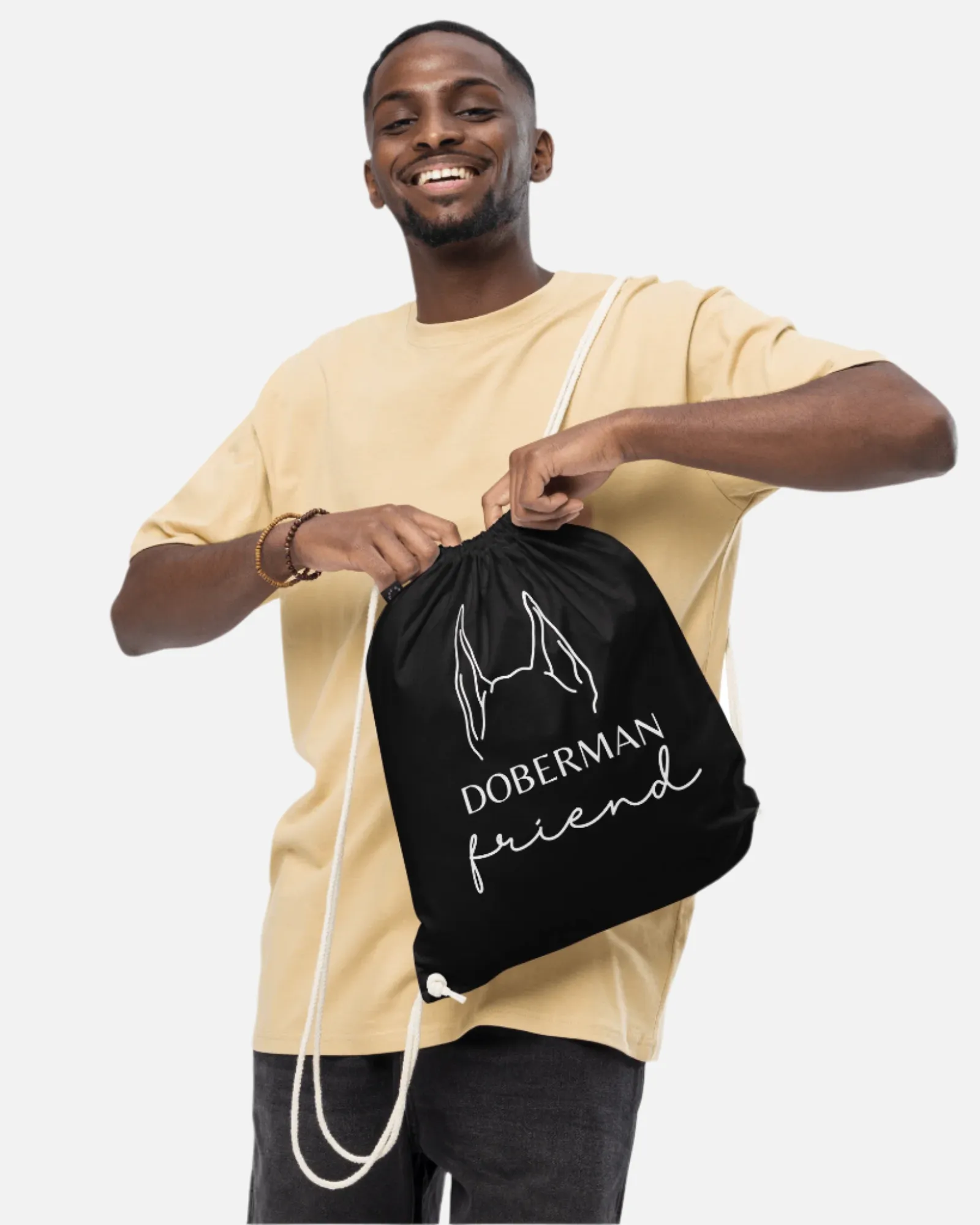 Custom Drawstring Bag with Dog Ears