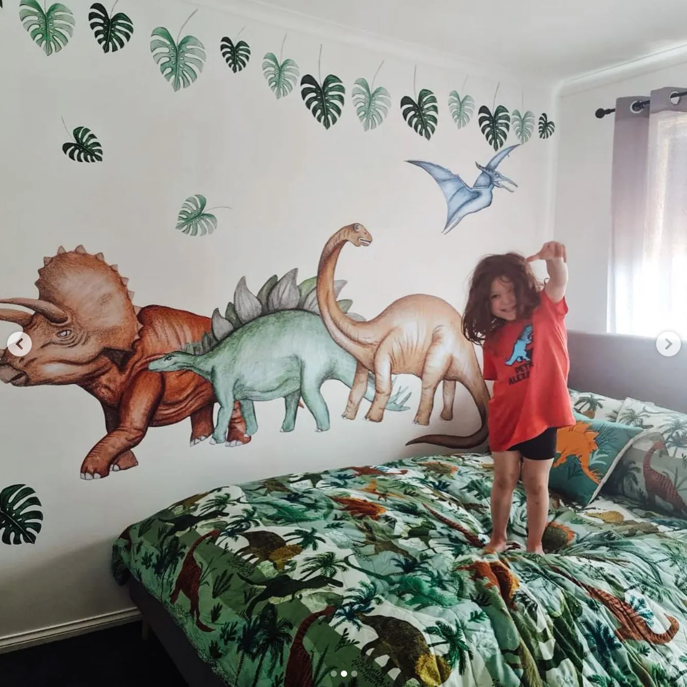 Dinosaurs Wall Decals Australian Design Hand Painted Peel & Stick, Removable Wall Decal. Nursery, Kids Playroom, Kids Teens Bedroom