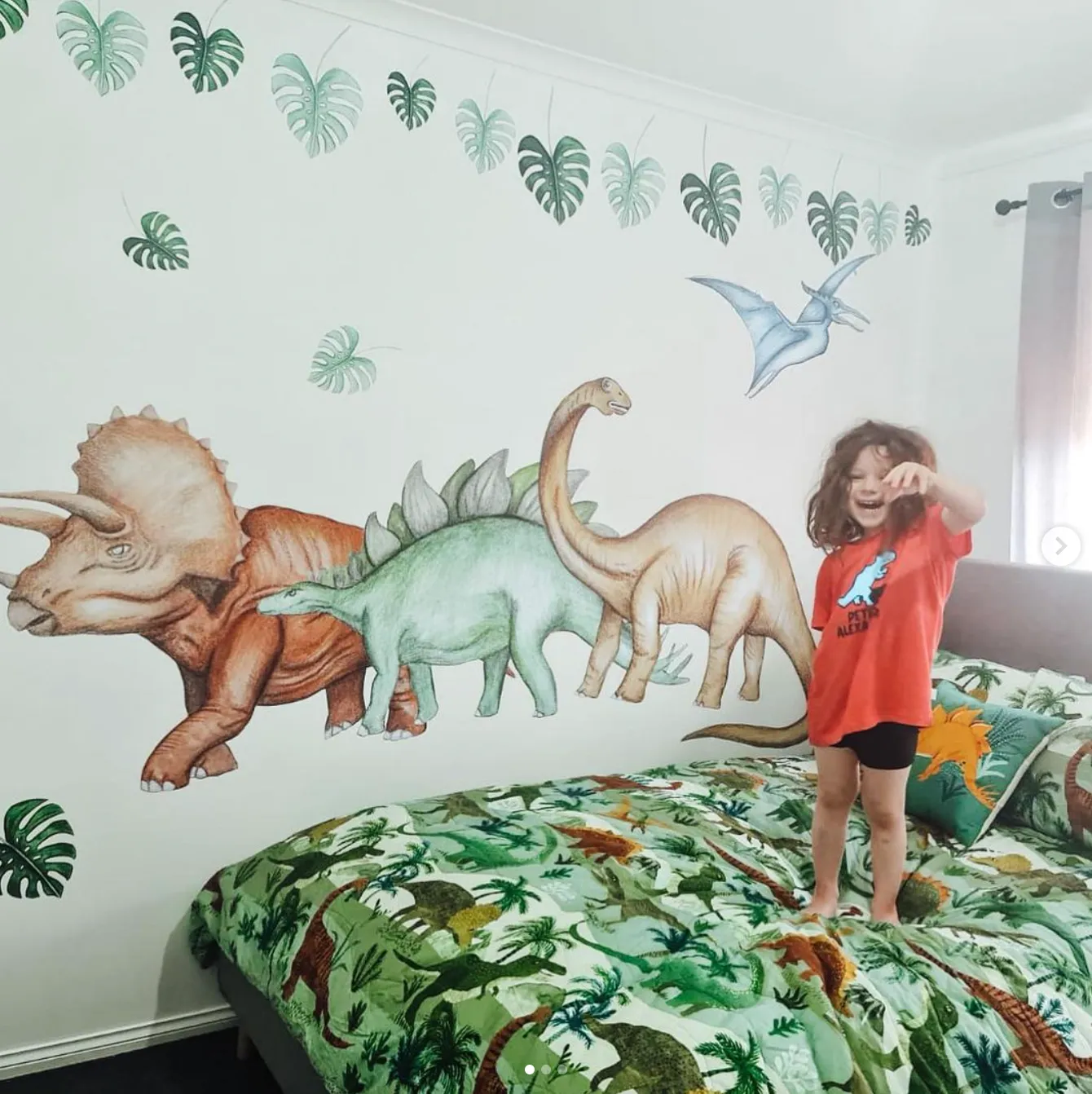 Dinosaurs Wall Decals Australian Design Hand Painted Peel & Stick, Removable Wall Decal. Nursery, Kids Playroom, Kids Teens Bedroom