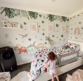 Dinosaurs Wall Decals Australian Design Hand Painted Peel & Stick, Removable Wall Decal. Nursery, Kids Playroom, Kids Teens Bedroom