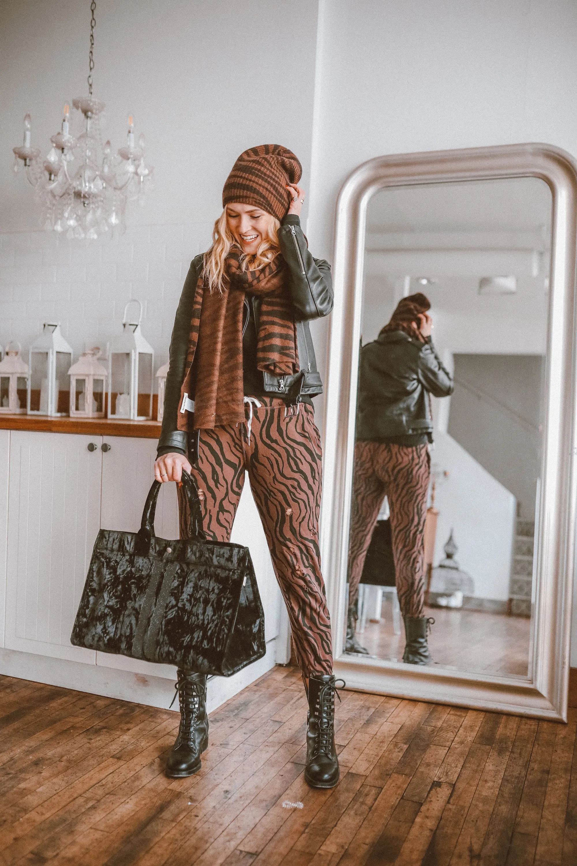 East West Bag: Black Crushed Velvet