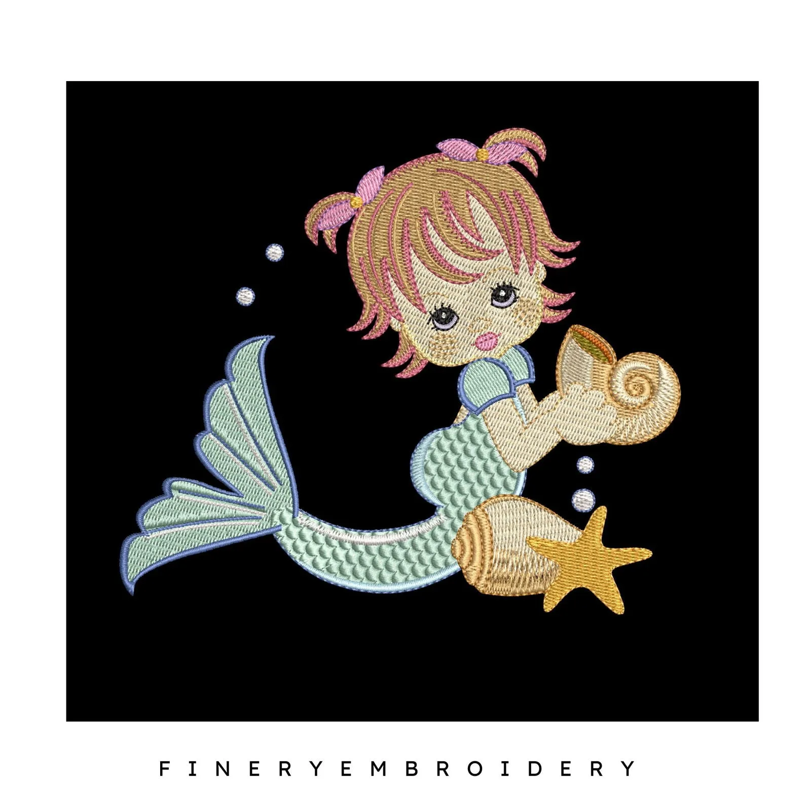 Enchanting Mermaid Embroidery Pack: 4 Magical Scenes - Embroidery Designs