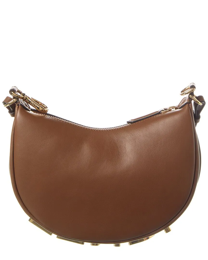 FENDI Fendigraphy Mini Leather Hobo Bag