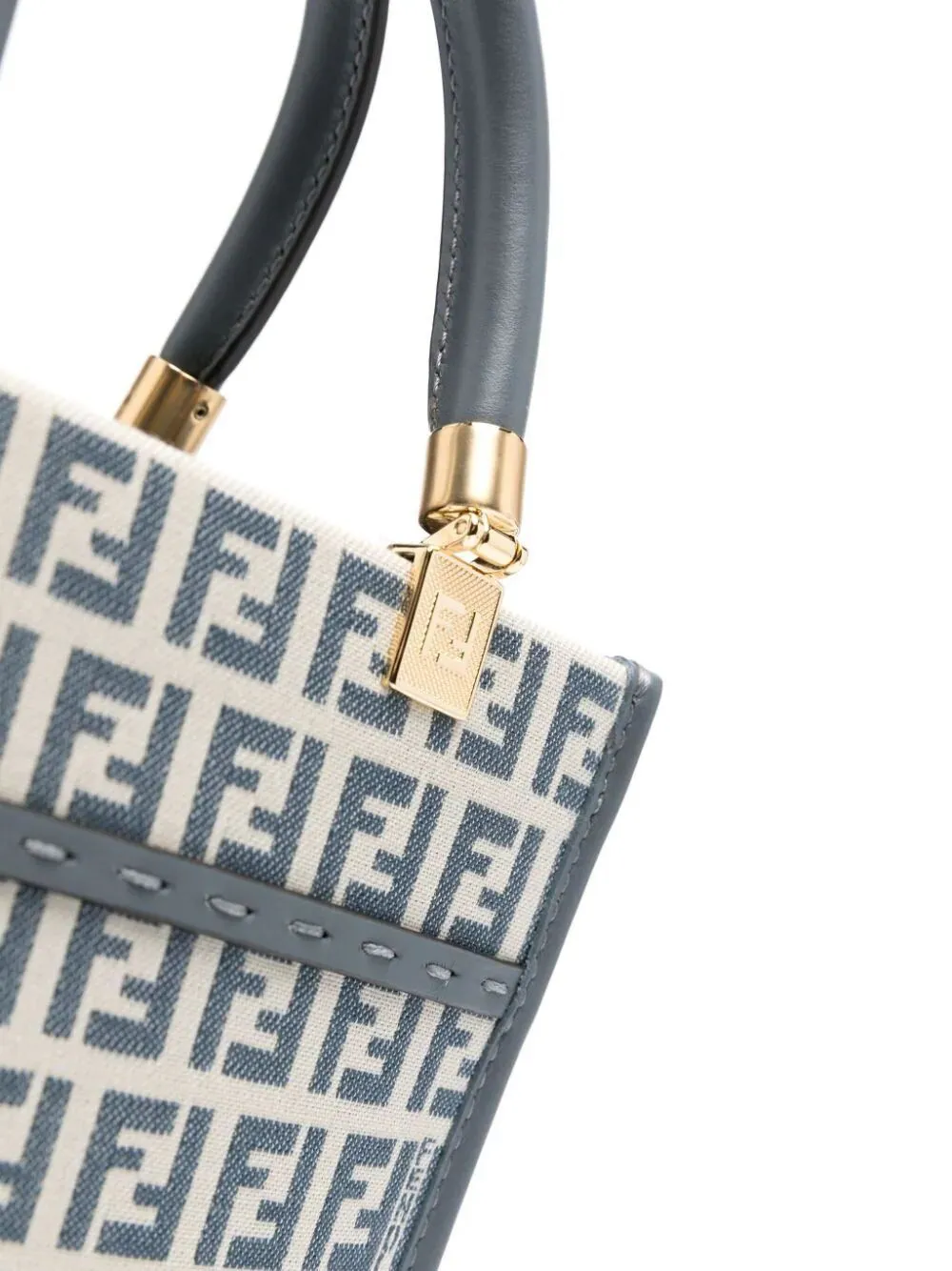 FENDI FF Jacquard Mini Tote Handbag