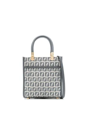 FENDI FF Jacquard Mini Tote Handbag