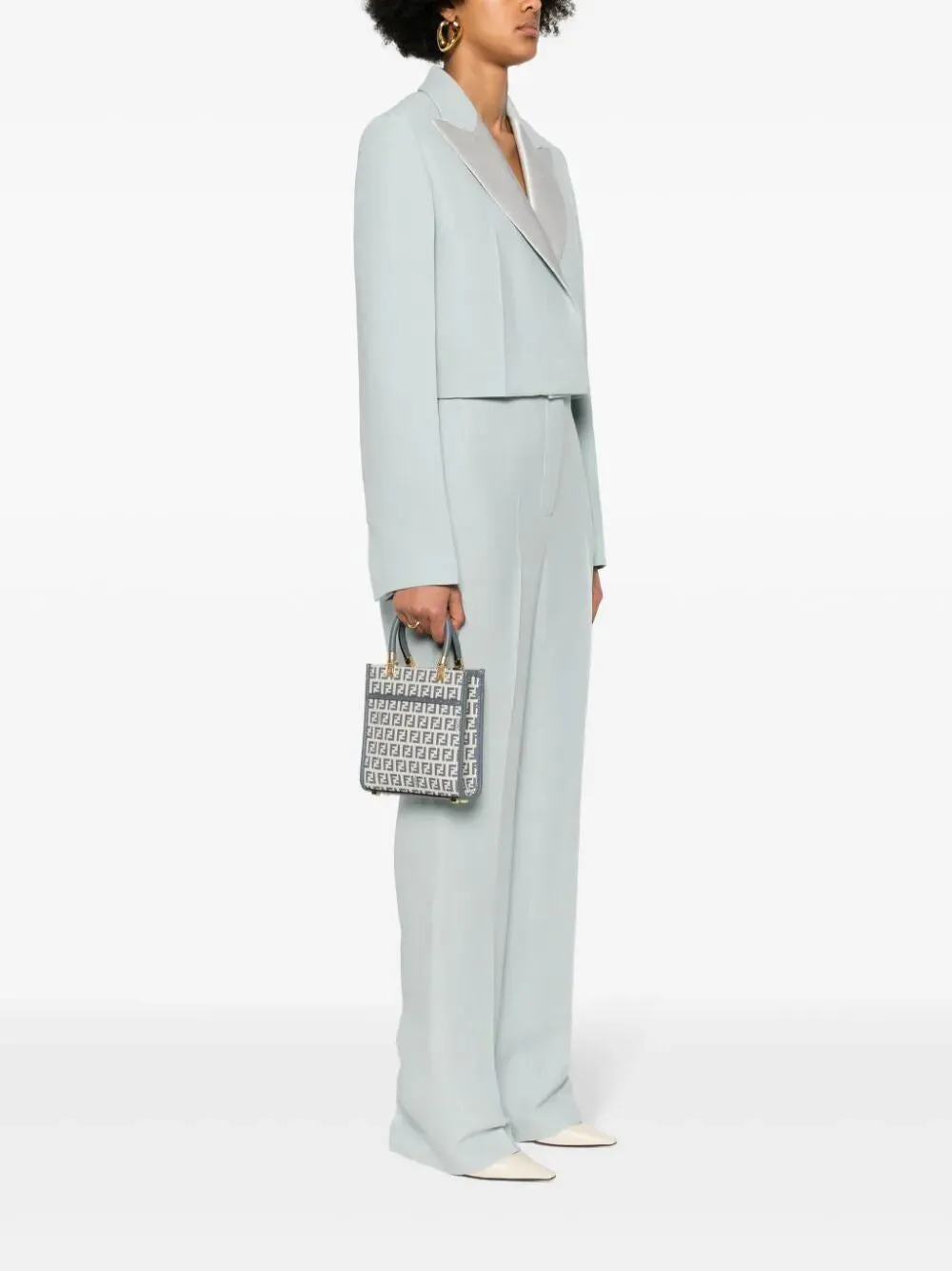 FENDI FF Jacquard Mini Tote Handbag