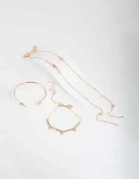 Gold Celestial Bracelet Cuff Pack