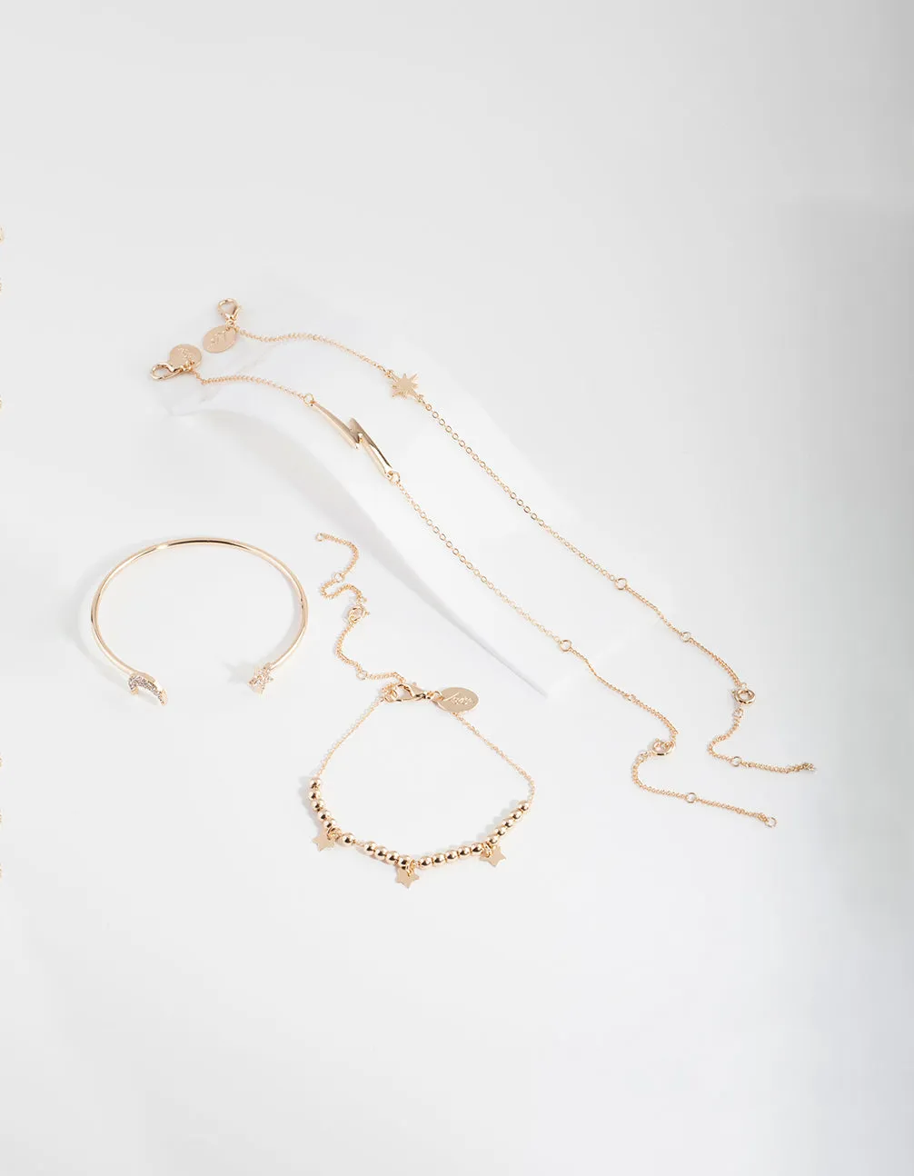 Gold Celestial Bracelet Cuff Pack