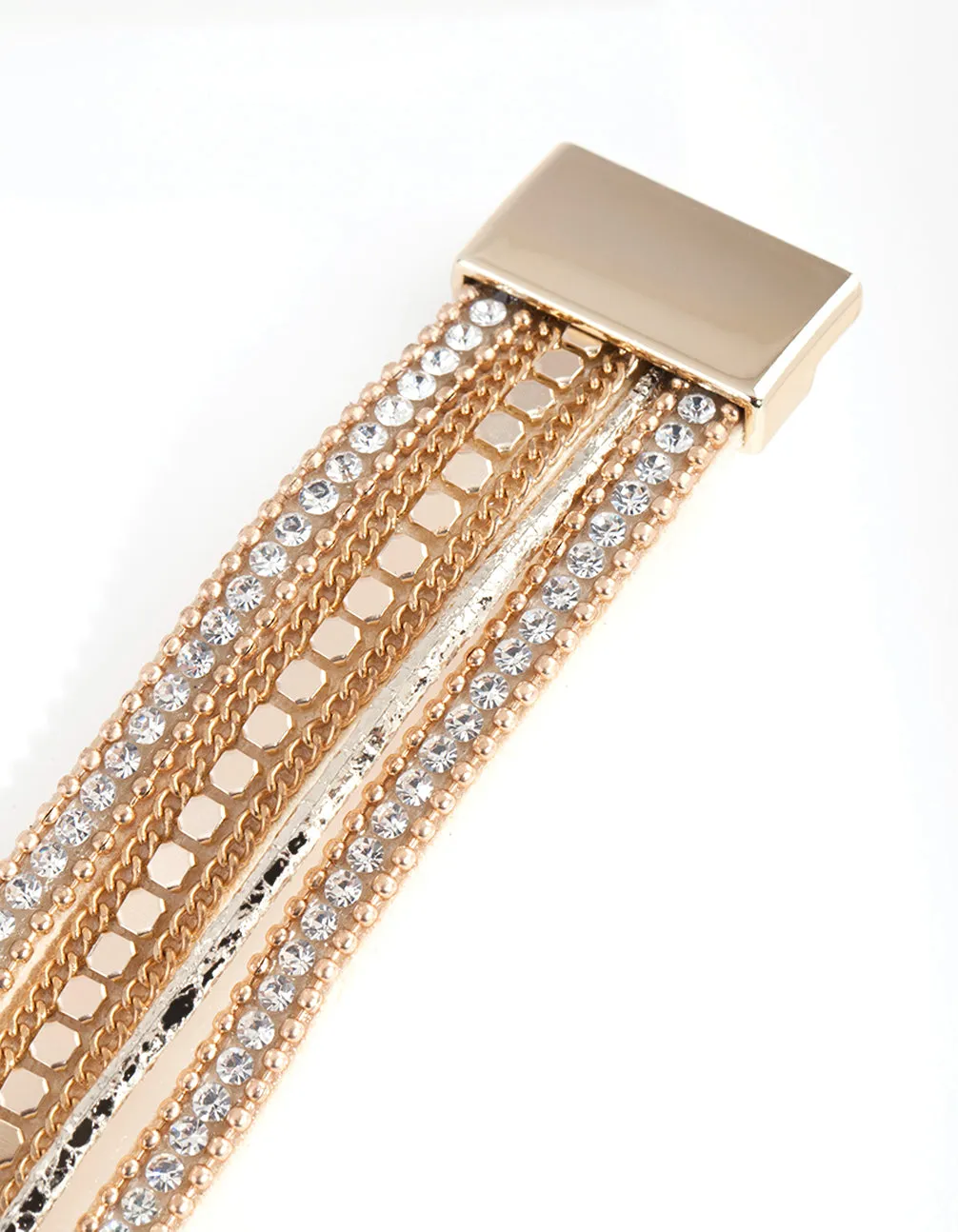 Gold Faceted Bead Multi Bracelet Pack