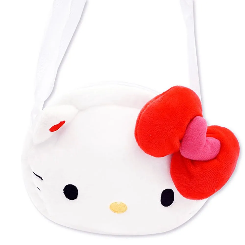 Hello Kitty Cute Face Plush Crossbody Bag