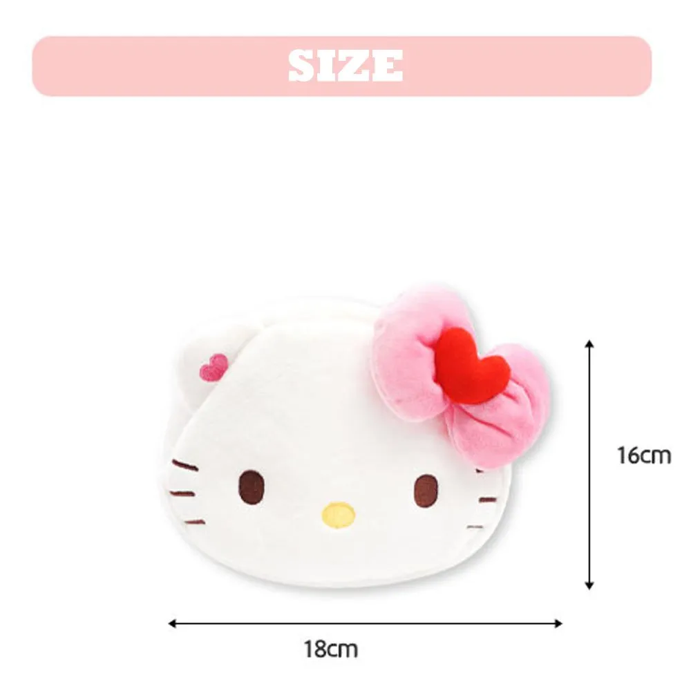 Hello Kitty Cute Face Plush Crossbody Bag