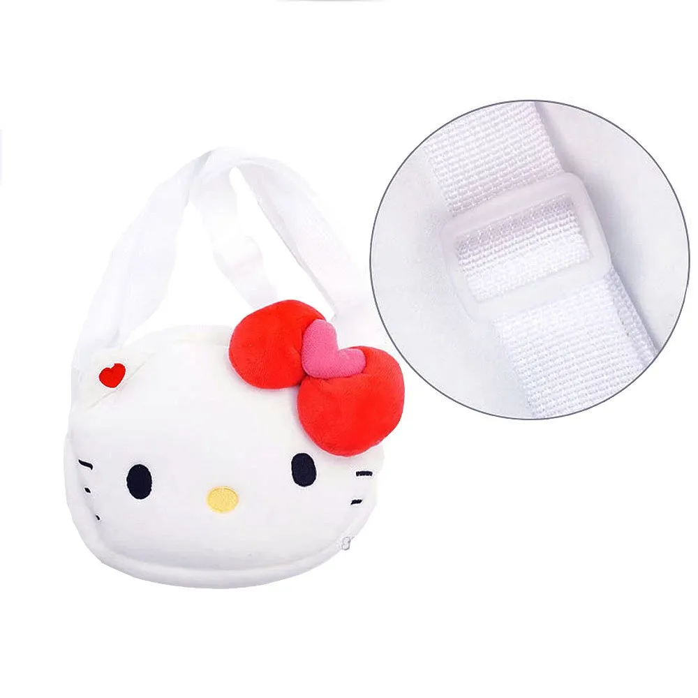 Hello Kitty Cute Face Plush Crossbody Bag