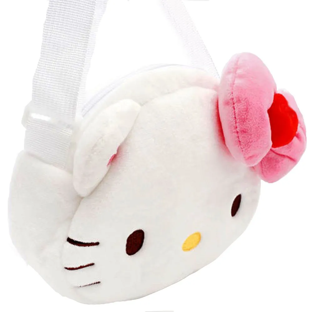 Hello Kitty Cute Face Plush Crossbody Bag
