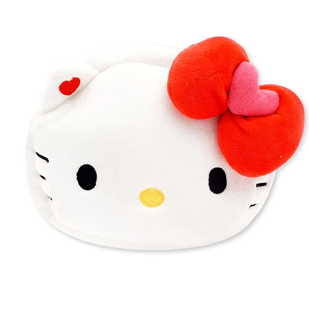 Hello Kitty Cute Face Plush Crossbody Bag