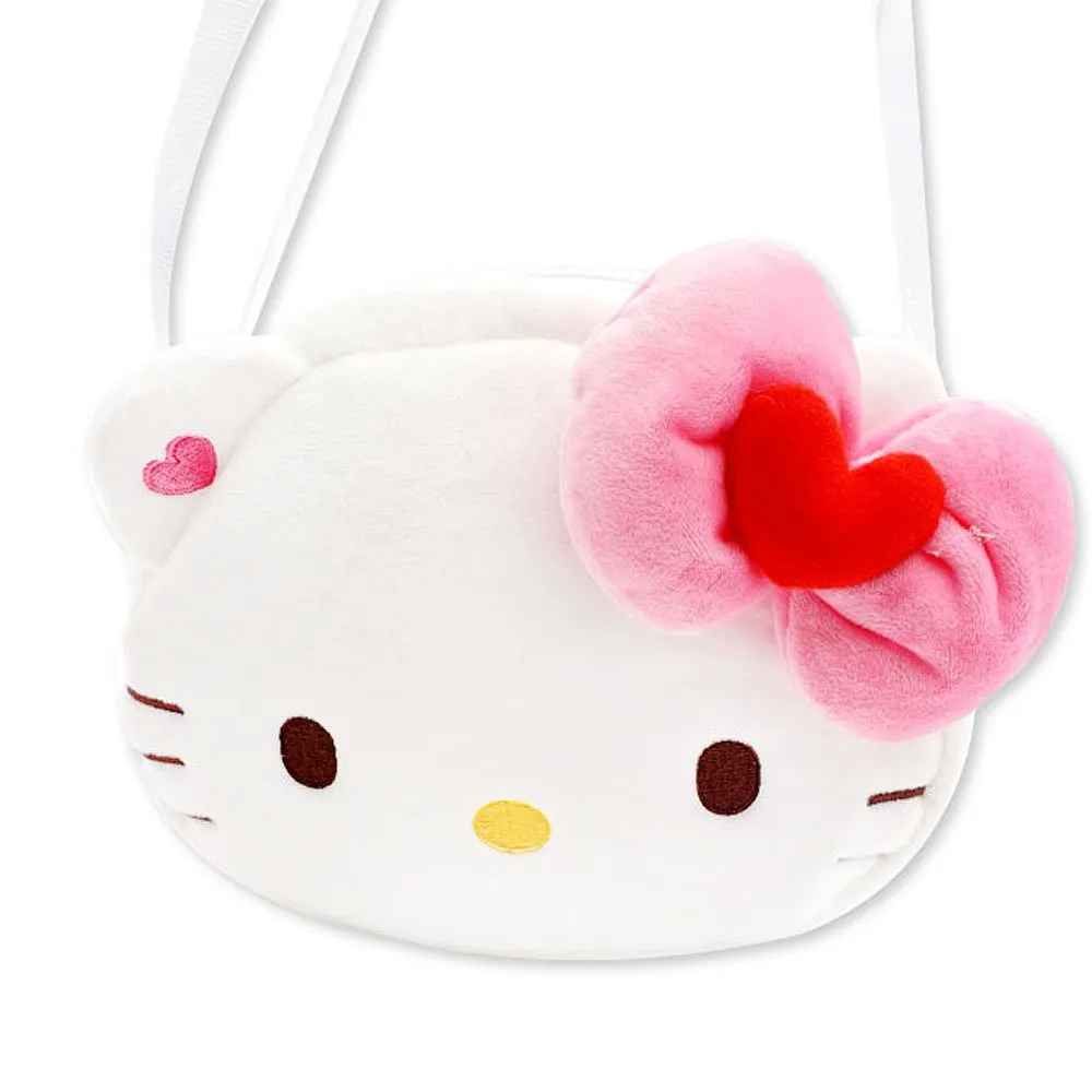 Hello Kitty Cute Face Plush Crossbody Bag