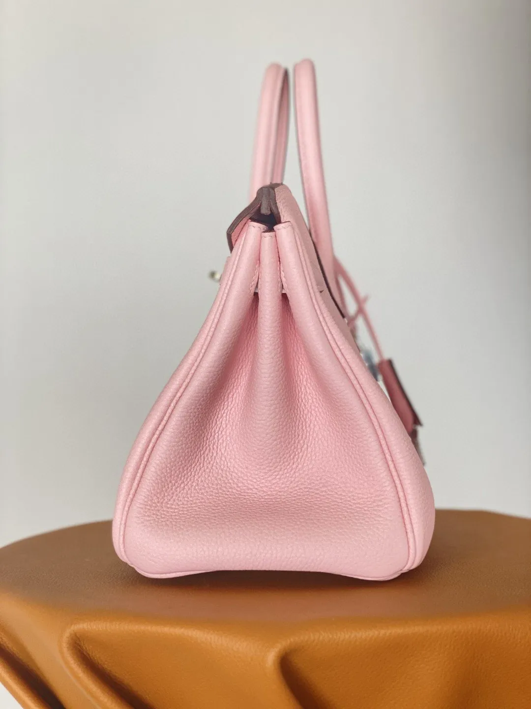 HM Birkin Nata Swift Pink For Women Silver Toned Hardware 10in/25cm