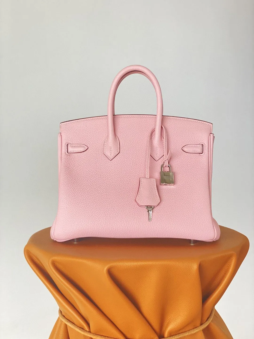 HM Birkin Nata Swift Pink For Women Silver Toned Hardware 10in/25cm