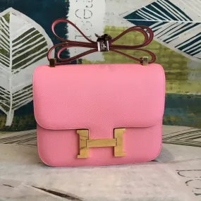 HM Constance Pink For Women Gold Toned Hardware 9.5in/24cm
