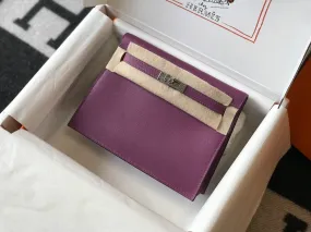 HM Kelly Purple For Women Silver Toned Hardware 8.7in/22cm